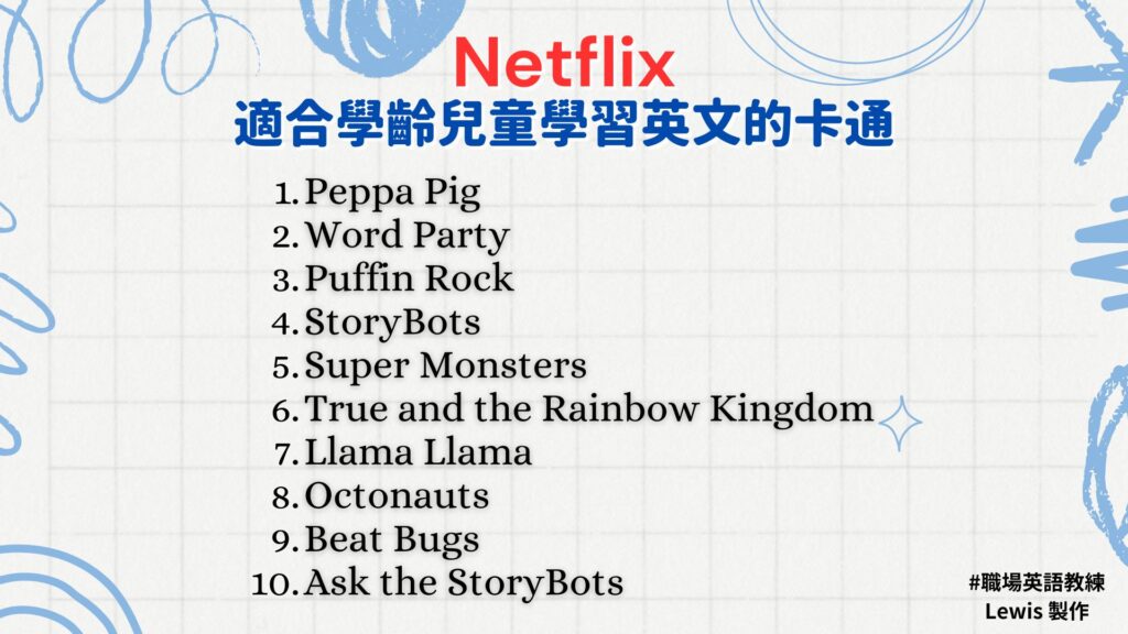 爸媽可以陪伴孩子觀看的10個卡通系列 - Netflix 版 學習策略 Lewis多益職場力